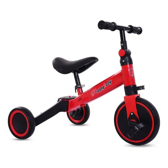 Bicicletas Triciclo De Equilibrio Plegable Para Niños 3 En1 Color Rojo