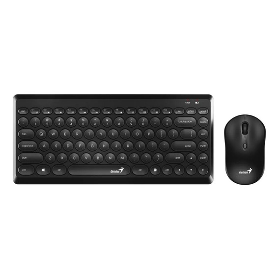 Kit Teclado Mouse Inalambrico Genius Luxemate Q8000 Slim Color del mouse Negro Color del teclado Negro