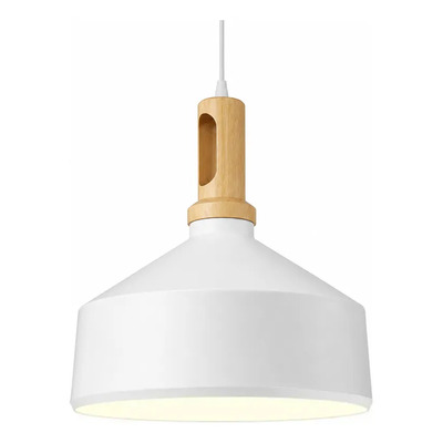  Colgante 1 Luz Siena 2 Blanco Apto Led E27 Deco Luz Desing Blanco