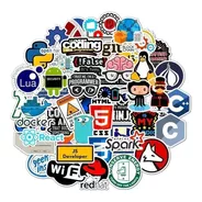 Programador Geek Java - Set De 50 Stickers / Calcomanias