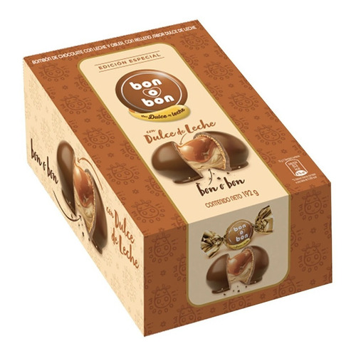 Bombón Arcor Bon o bon dulce de leche 12 unidades 192g