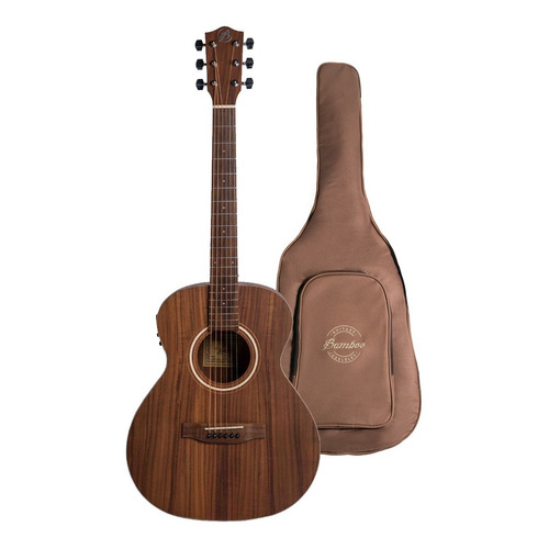 Guitarra Electroacústica Bamboo Koa 38 Con Funda Acolchada