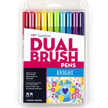 10 Marcadores Tombow Dual Brush / Colores Brillantes Bright