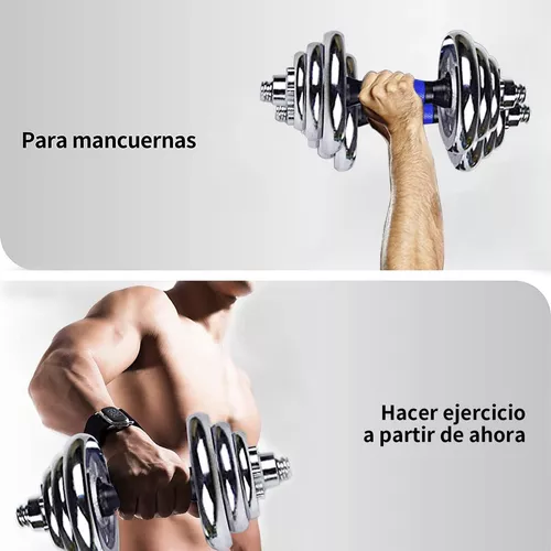 Kit De Mancuernas Pesas Foünd Sports Con Barra Discos Ejercicio Gym 20kg  Con Estuche Ajustable Portatil