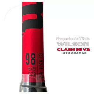 Raquete De Tênis Clash 98 V2.0 2 Wr074211u2 Wilson Cor Vermelho-preto