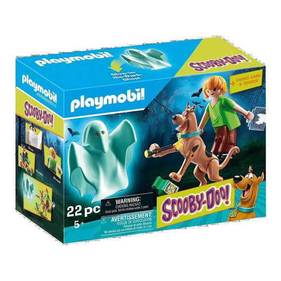 Figura Armable Playmobil Scooby-doo! Et Shaggy Con Fantasma 22 Piezas 3+
