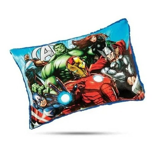 Almohada Avengers Azul Marvel Estandar Poliester Concord Diseño de la tela Vengadores