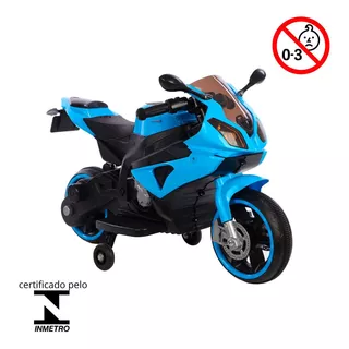 Mini Moto Elétrica Infantil 6v Azul Bw127az Importway