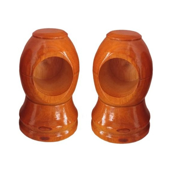 Soporte Bolillero Sencillo Para Cortina Madera Miel X 2 Und