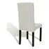 Funda Para Silla Comedor Cubre Asiento Elastizada Y Lavable® Color Blanco Diseño De La Tela Liso