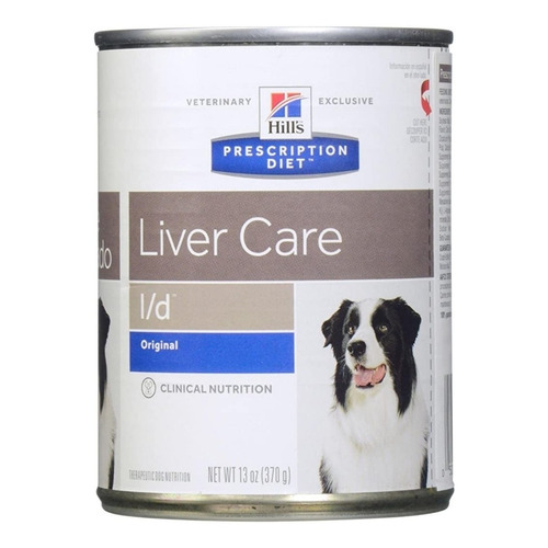 Alimento Hill's Prescription Diet Liver Care l/d para perro adulto todos los tamaños sabor mix en lata de 370g