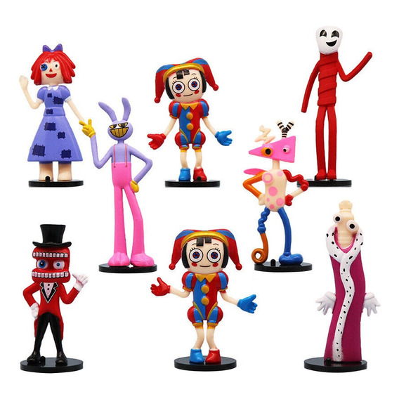 8p Circo Digital Figuras De Juguete Figuras De Porcelana 