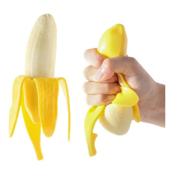 Juguete Banana Fidget Toy Antiestres Amansaloco Squishy