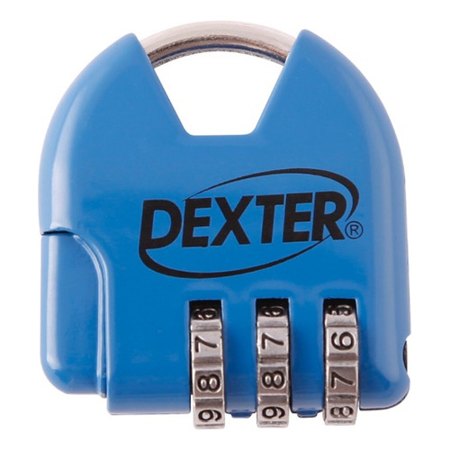 Candado De Combinación Maletero 36 Mm Dexter 6318 Azul