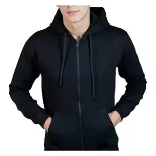 Campera Hombre Frisa Invisible C/calucha Talle S Al Xxl 