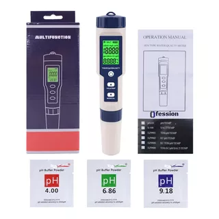 Phmetro 5 En 1 Multiparametro Ph Tds Ec Salinidad Temperatur