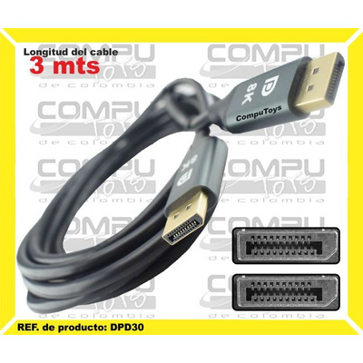 Zdpd30 Cable 3 M Display Port Machos Qdpd30q Compu-toys