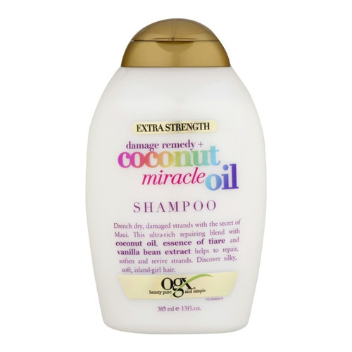Ogx Shampoo Coconut Miracle Oil Extra Fuerza Reparador 385ml