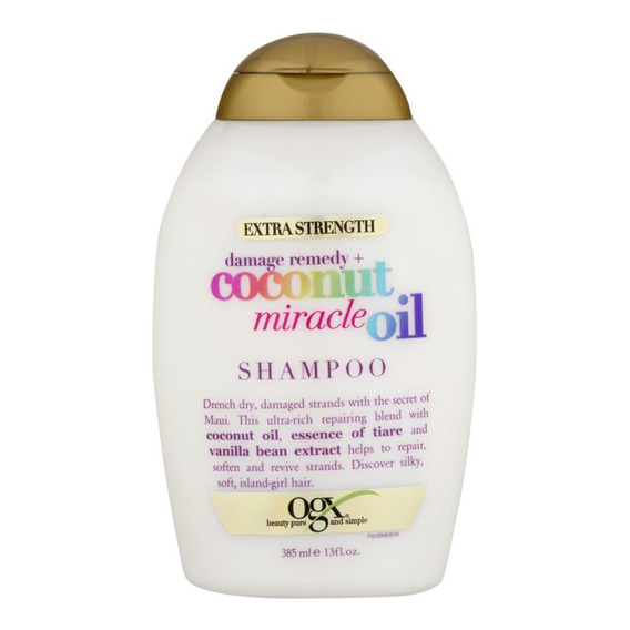 Ogx Shampoo Coconut Miracle Oil Extra Fuerza Reparador 385ml
