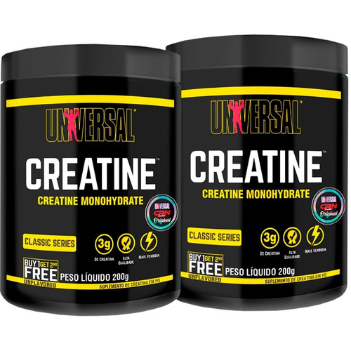 Suplemento en polvo Universal Nutrition  Suplemento Creatine creatina monohidratada en pote de 400mL pack x 2 u