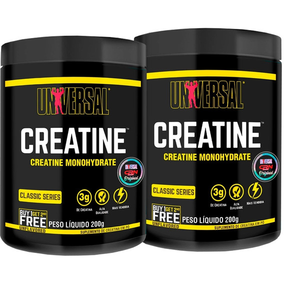 Suplemento en polvo Universal Nutrition  Suplemento Creatine creatina monohidratada en pote de 400g pack x 2 u