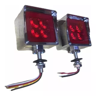 Plafon Direccional Cuadrada Chica Led Gel Kenworth Dina 2 Pz