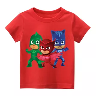 Remera Pj Masks Heroes En Pijamas Nena Nene Infantil Algodón
