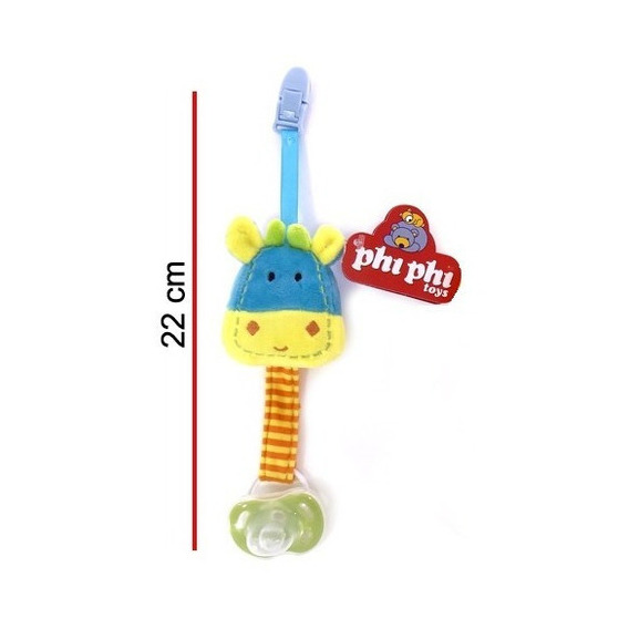 Porta Chupete De Peluche Con Sonajero Phi Phi Toys 2574