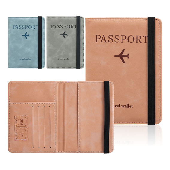 Porta Pasaporte Documentos Funda Protectora Viaje Con Rfid