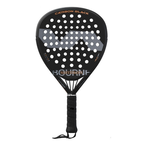 Paleta De Padel Bourne Summum Carbon Black Varlion + Funda