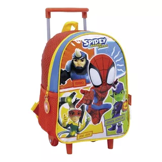 Mochila Carrito Spidey Villanos Escolar Infantil 32x25 Cm 