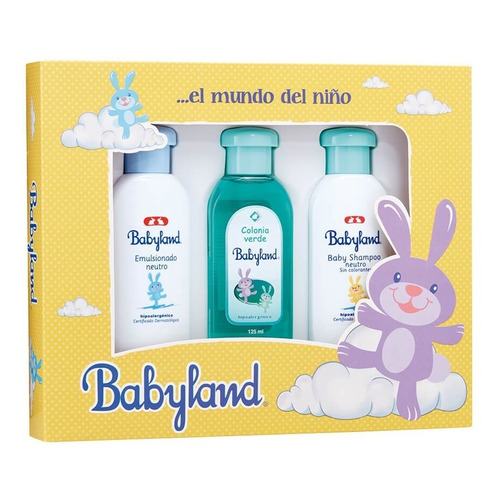 Pack Babyland Emulsion + Colonia Verde + Shampoo