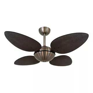 Ventilador De Teto Volare Bronze Office Pétalo Palmae Pá Tb