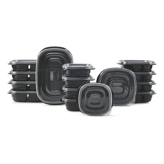 Set Portacomidas Envases Plásticos Rubbermaid Divisor X15