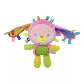 Peluche Sensorial Para Bebés Multi Texturas Con Cascabel 