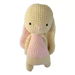 Conejito Grande Amigurumi Plush Chenille Tejido Al Crochet