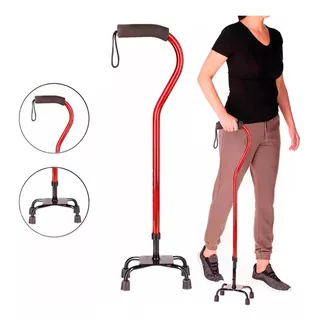 Baston Para Caminar De 4 Patas Ortopedico Cuello De Ganzo