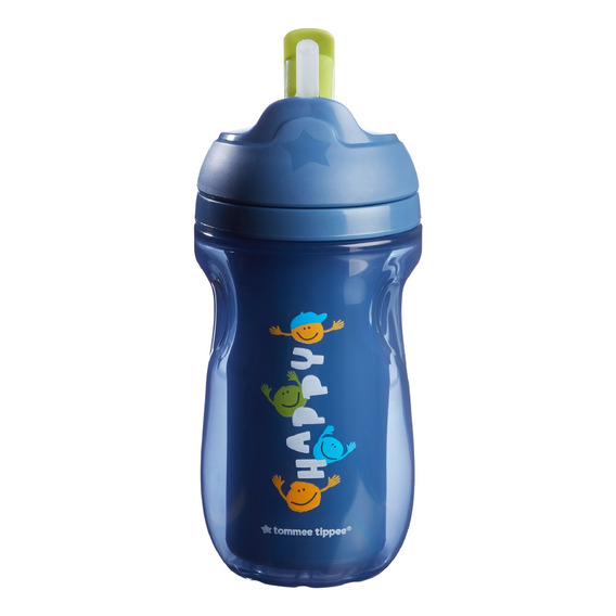 Vaso Straw Térmico 266ml +12m Tommee Tippee Color Azul