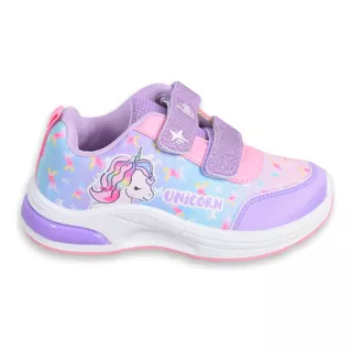 Zapatillas Nenas Footy Pop 678 Unicornio Con Luz Al Pisar 