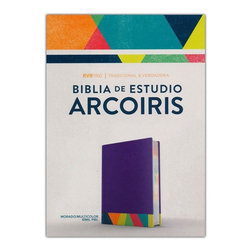 Biblia De Estudio Rv60/arcoiris Morado-multicolor Semil-piel