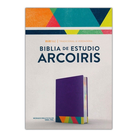 Biblia De Estudio Rv60/arcoiris Morado-multicolor Semil-piel