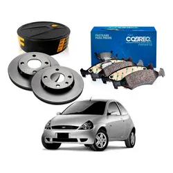  Kit Disco Pastilha Dianteiro Ka 1.6 2001 A 2007