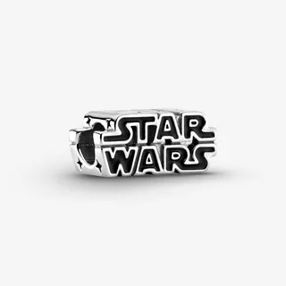 Pandora Charm Star Wars Logo 3d Plateado