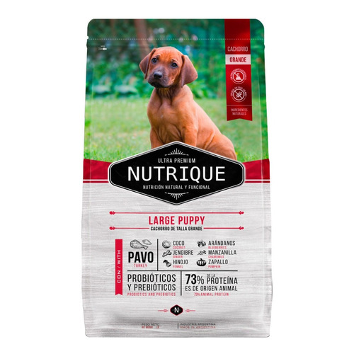 Alimento Nutrique Large Puppy para perro cachorro de raza grande sabor cerdo y pollo en bolsa de 1 kg