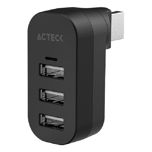 Hub Acteck Usb A 3 En 1 Port X4r Dh421 3 Puertos 2.0 Negro