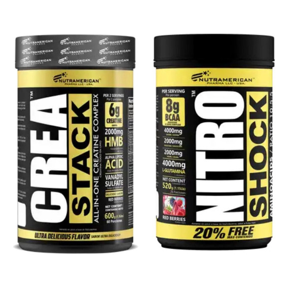 Crea Stack + Nitro Shock Bcaa - Unidad a $234906