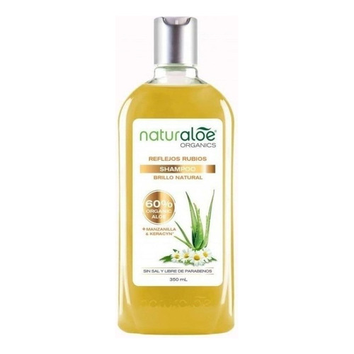 Naturaloe Reflejos Rubios Shampoo Brillo X 360ml Apto Vegano