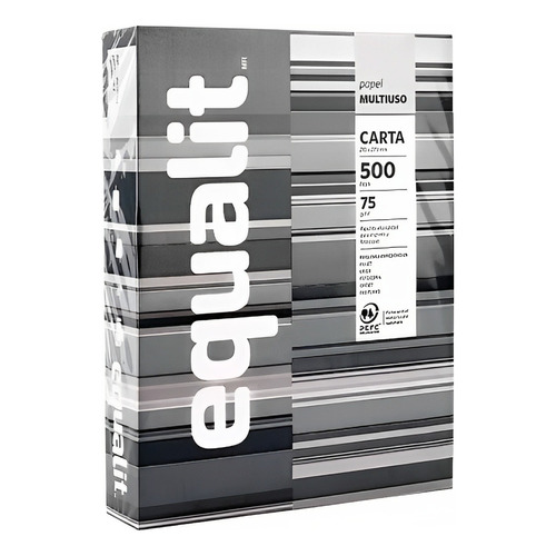 Papel Carta Resma - Equalit Multifuncion 500 Hojas. 75gr Color Blanco