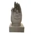 Buda Tallado En Mano Mudra Estatua Decoracion 32cm Zen Yoga Color Beige