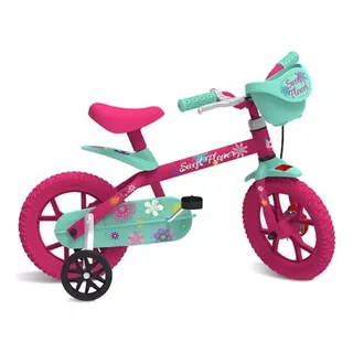 Bicicleta Infantil Aro 12 Sweet Flower - Bandeirante Cor Rosa